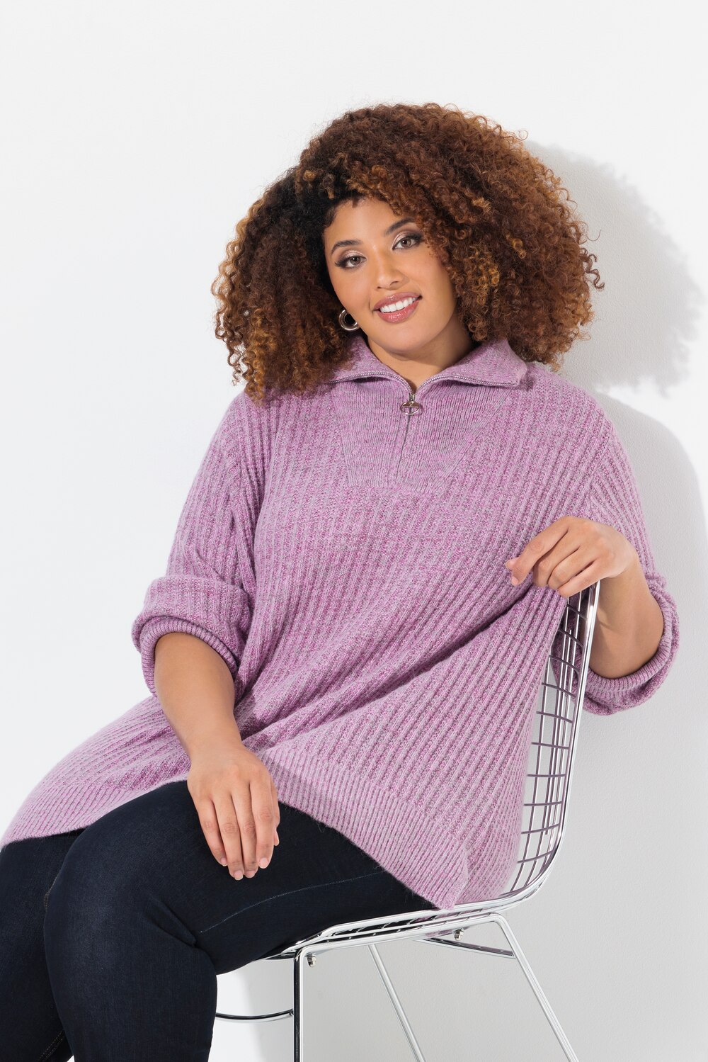 Grote Maten Troyer, Dames, roze, Maat: 62/64, Synthetische vezels/Polyester/Katoen, Ulla Popken