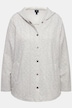 Hoodie-Jacke, Zopfmuster, Druckknöpfe, hinten länger