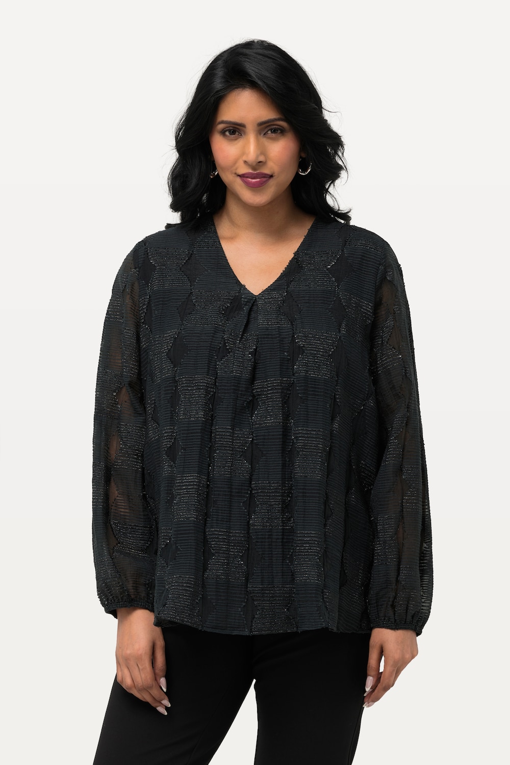 Große Größen Bluse, Damen, grün, Größe: 58/60, Viskose/Synthetische Fasern/Polyester, Ulla Popken