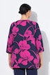 Shirt, Blüten, A-Linie, Tunika-Ausschnitt, 3/4-Arm