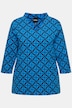 Shirt, gobletkraag, classic, V-hals, 3/4-mouwen