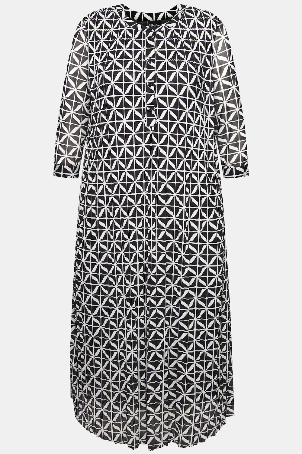 Stora storlekar Maxiklänning i mesh, Dam, svart, storlek: 48, Polyester, Ulla Popken