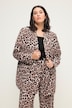 Blazer, Straight Fit, doppelreihig, Leoprint, Langarm