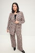 Blazer, Straight Fit, doppelreihig, Leoprint, Langarm