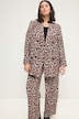 Blazer, Straight Fit, doppelreihig, Leoprint, Langarm