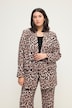 Blazer, Straight Fit, doppelreihig, Leoprint, Langarm