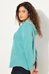 Hoodie, offenkantig, Kapuze, V-Ausschnitt, Langarm