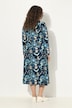 Vestido midi de jersey, forma en A, escote en V, manga larga