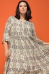 Maxikleid, A-Line, Boho-Print, Tunika-Ausschnitt, 3/4-Ärmel