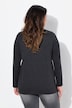 Pleated Rhinestone Detail Long Sleeve Tee