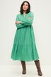 Maxikleid, A-Line, Strukturstreifen, Tunika-Ausschnitt, Langarm
