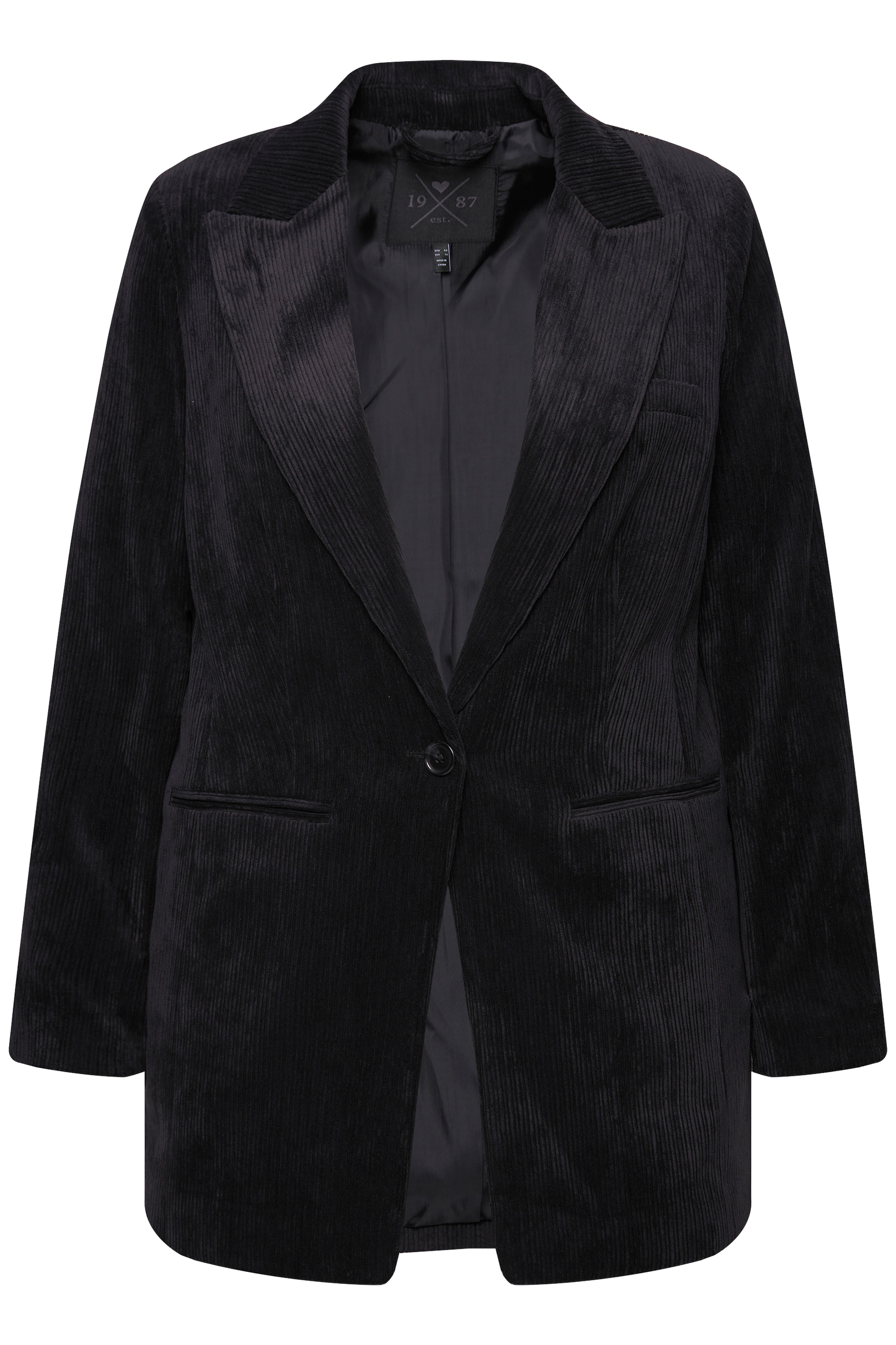Ulla Popken Damen große Größen Cord Blazer Reverskragen