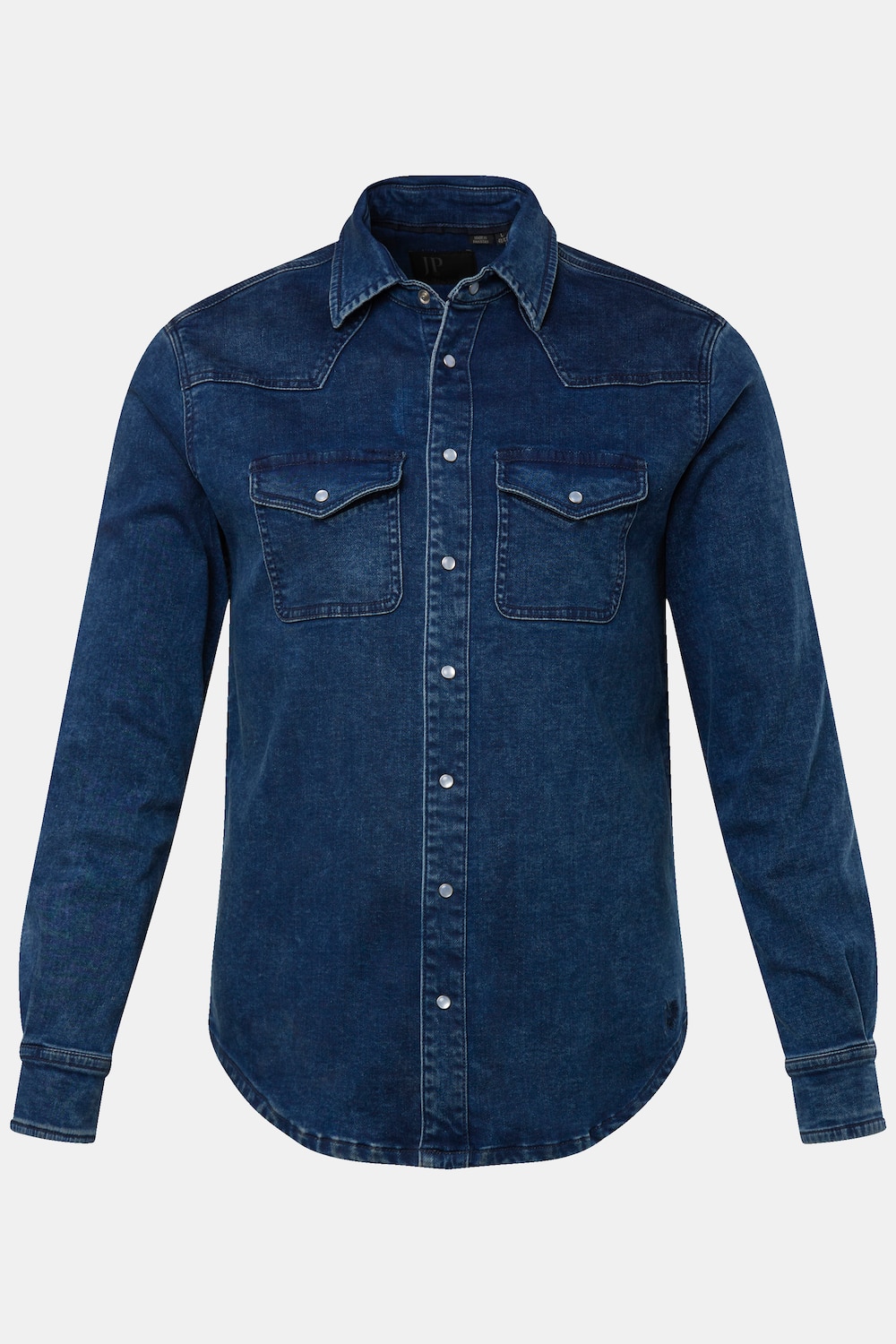 JP 1880 denim overhemd FLEXNAMIC®, denim, lange mouwen, kentkraag, Modern Basic Fit, tot 8XL