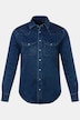Chemise en jean JP 1880 FLEXNAMIC®, manches longues et col Kent, coupe Modern Basic Fit - jusqu'au 8 