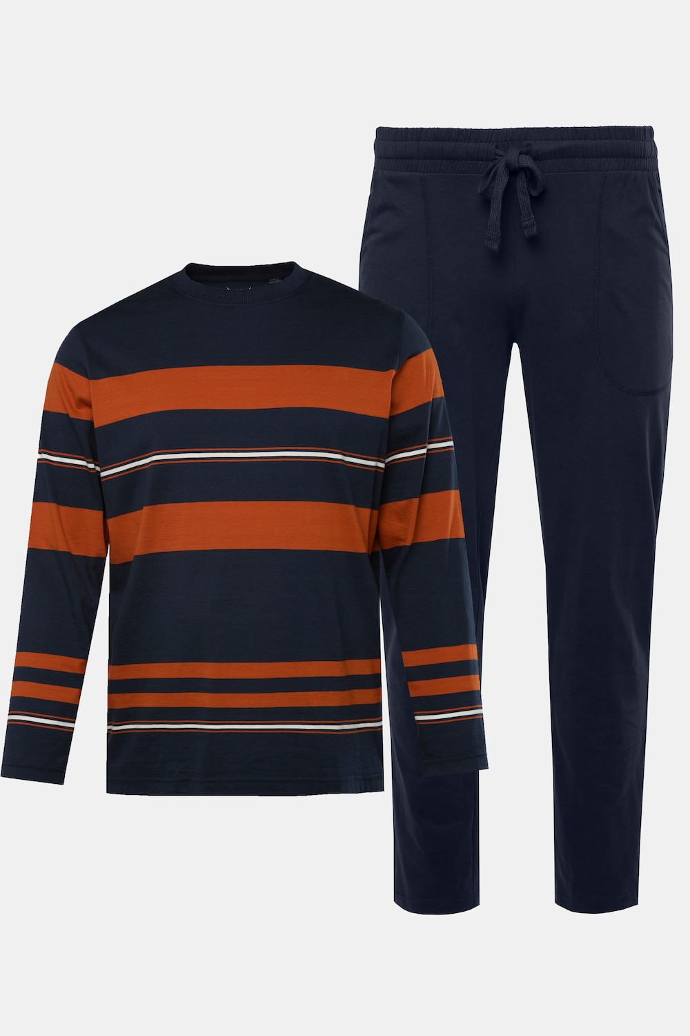 JP 1880 pyjama, tweedelig, gestreept shirt met lange mouwen, tot 8XL