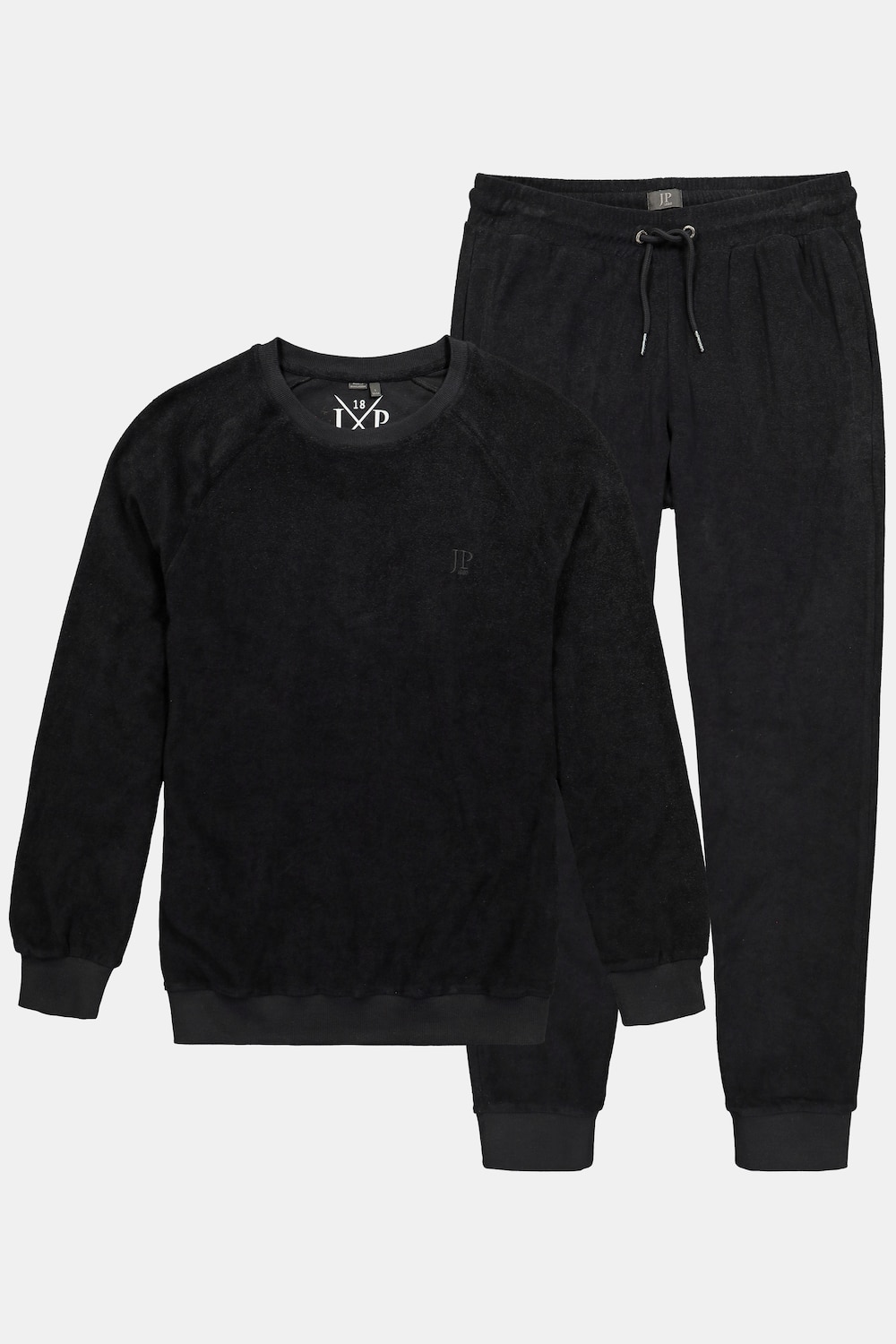 JP 1880 Schlafanzug, Bauchfit, Frottee--Qualität, Langarmshirt, bis 8 XL