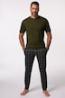 Pyjama JP 1880, coupe ventre confort. Henley à manches courtes et pantalon à carreaux – jusqu'au 8 XL