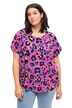 Halenkové tričko, oversize, barevný leopardím vzor, kulatý výstřih
