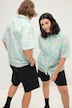 Oversized hawaiskjorte med allover-print, skjortekrave og kort ærme