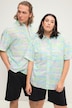 Oversized hawaiskjorte med allover-print, skjortekrave og kort ærme