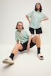 Oversized hawaiskjorte med allover-print, skjortekrave og kort ærme