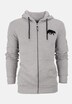 Zip Hoodie mit Frottee Logo