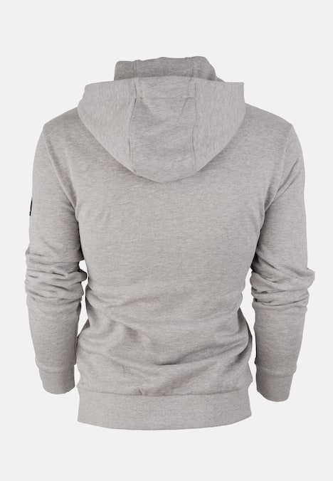 Zip Hoodie mit Frottee Logo