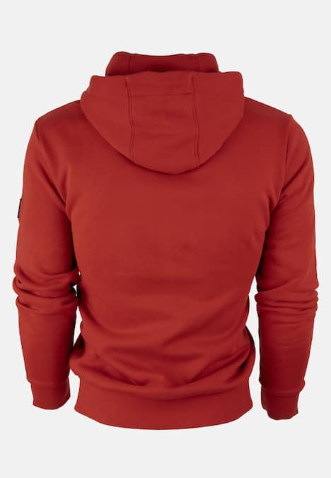 Zip Hoodie mit Frottee Logo