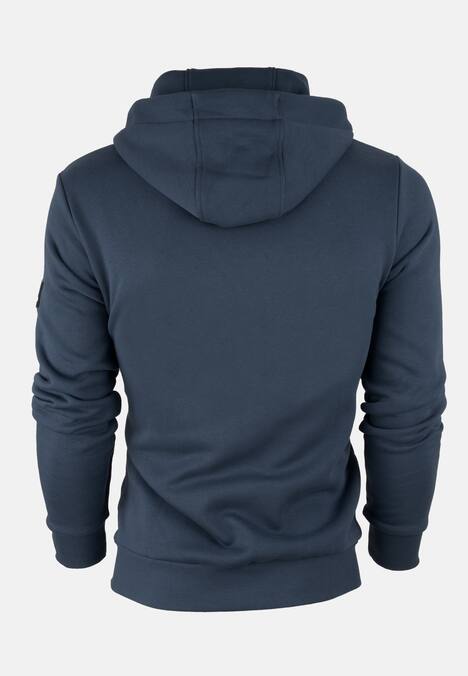 Zip Hoodie mit Frottee Logo