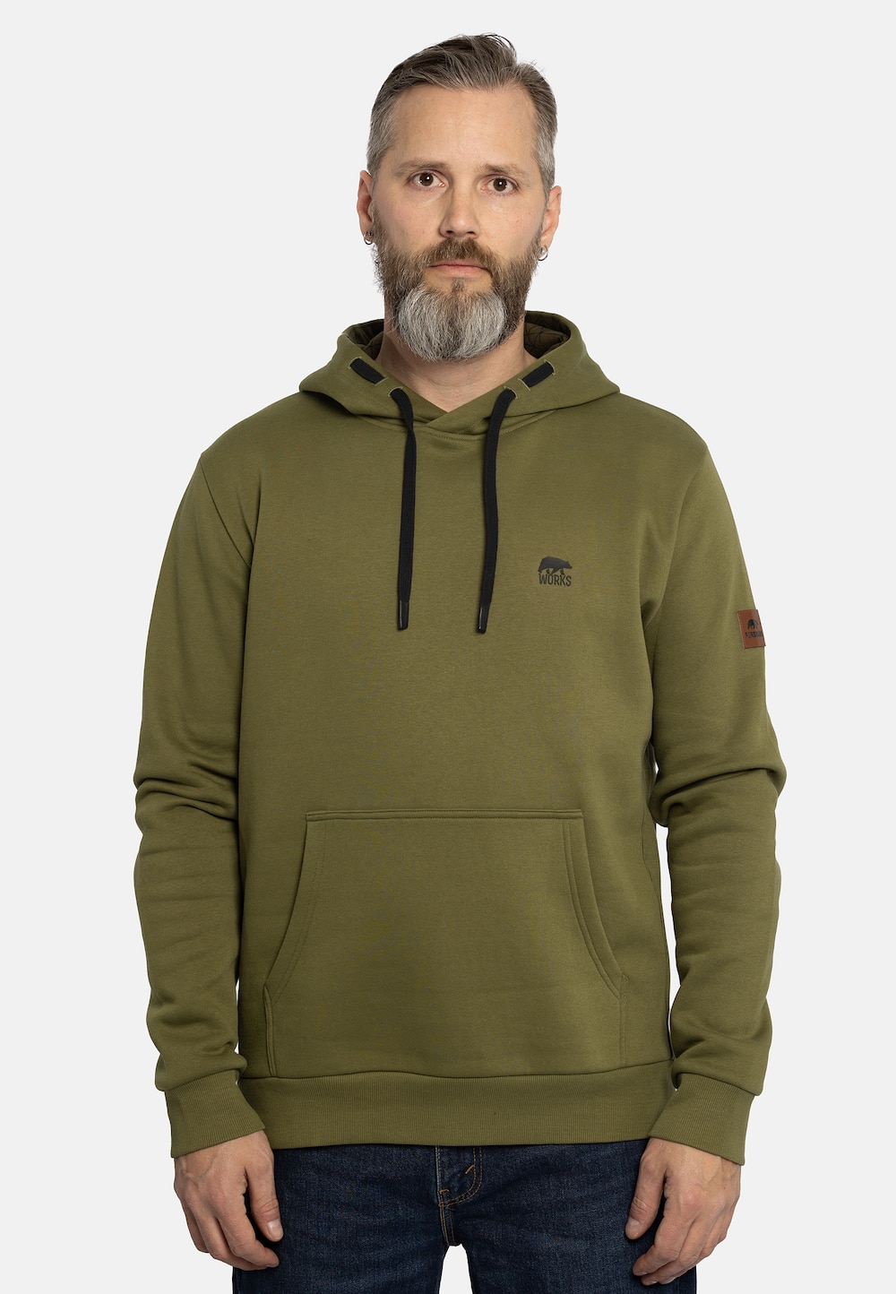 Hoodie mit kleinem Brustlogo