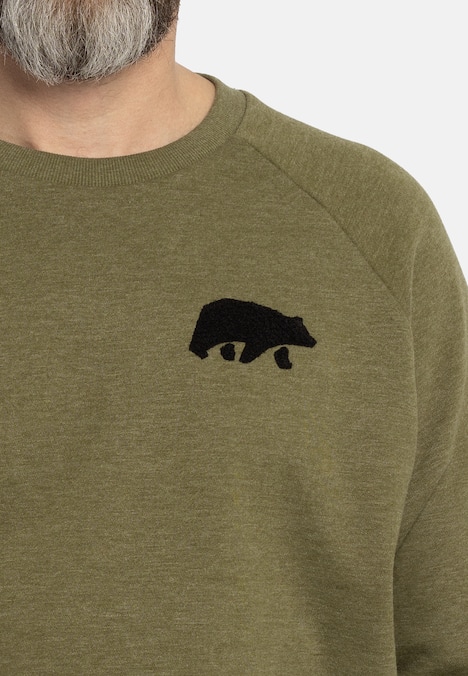 Sweatshirt mit Frottee Logo