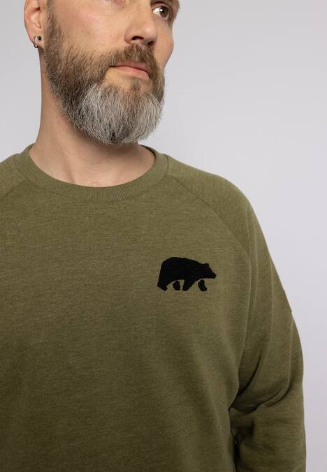 Sweatshirt mit Frottee Logo