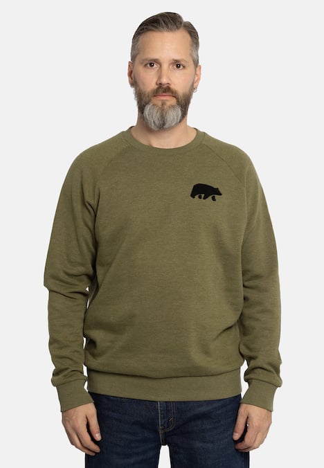 Sweatshirt mit Frottee Logo