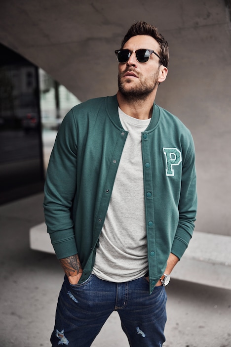 JP 1880 Collegejacke, Sweat, bis 7 XL