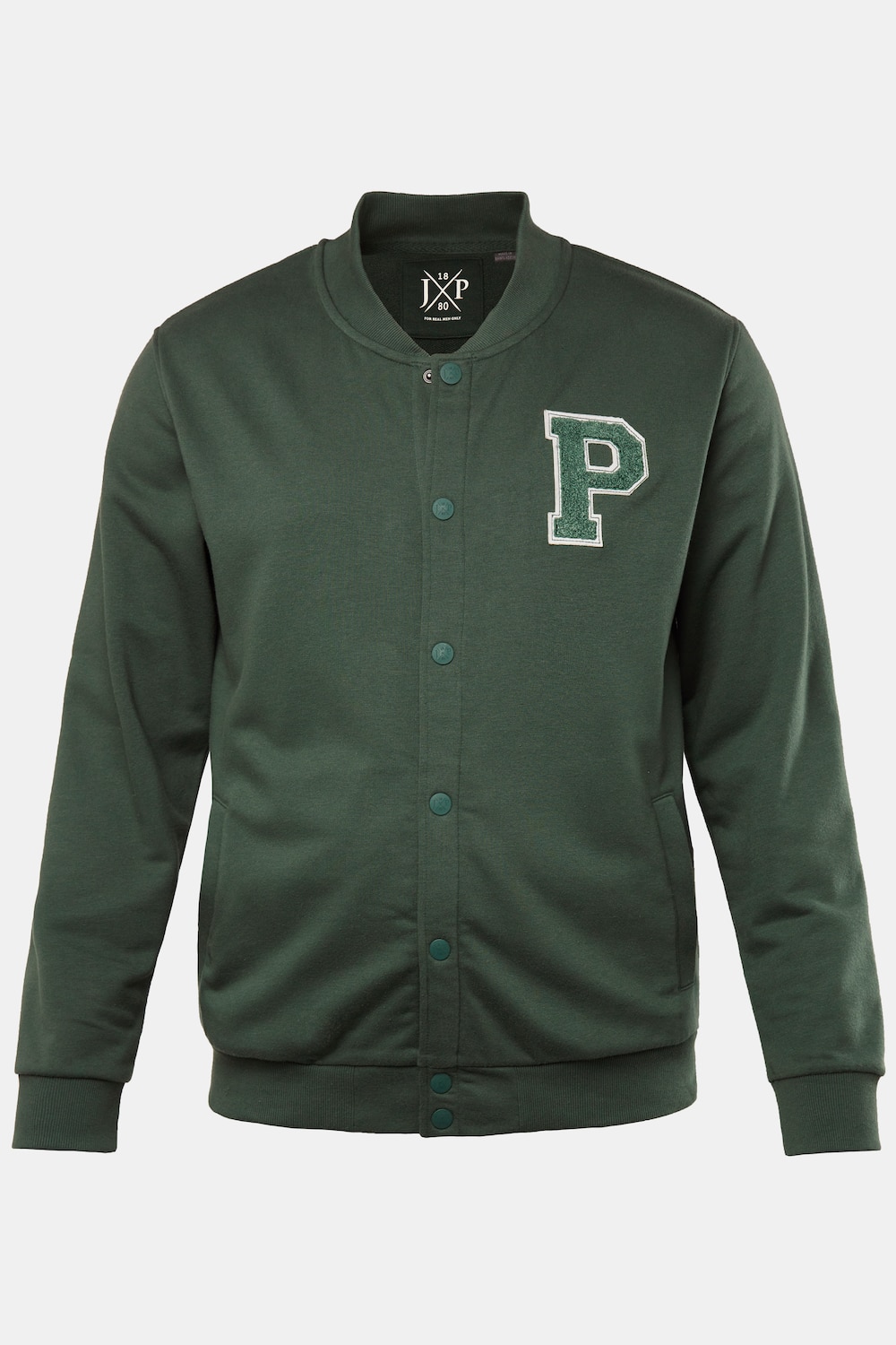 JP 1880 college-jas, sweatstof, tot 7XL
