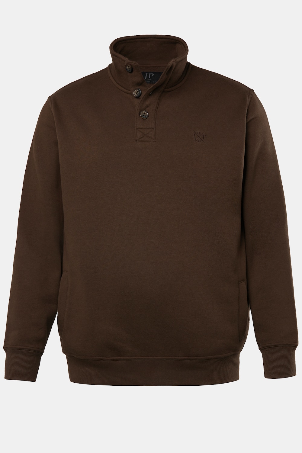 JP 1880 Sweat-Troyer, Stehkragen, Knopfleiste, bis 8 XL
