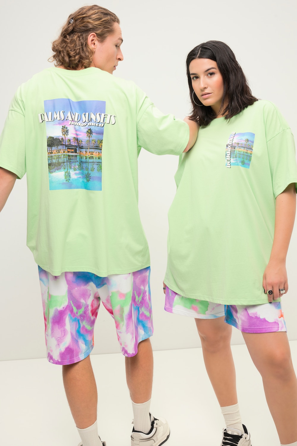 Große Größen Oversize-Shirt, Damen, grün, Größe: XL, Baumwolle, Studio Untold