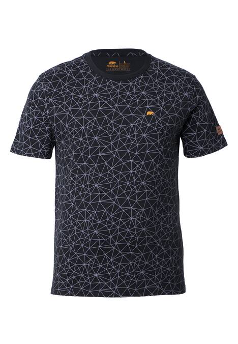 T-Shirt mit Polygonmuster