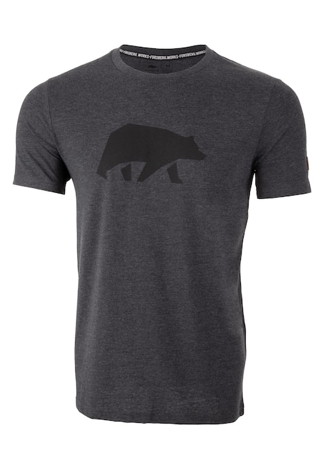 T-Shirt mit schwarzem Brustprint