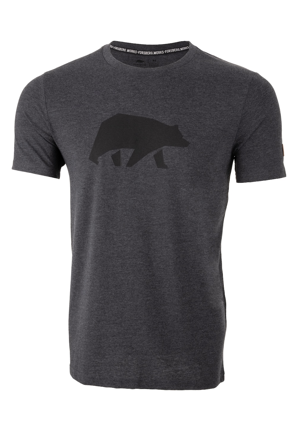 T-Shirt mit schwarzem Brustprint