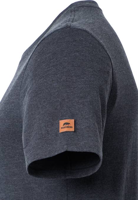 T-Shirt mit schwarzem Brustprint