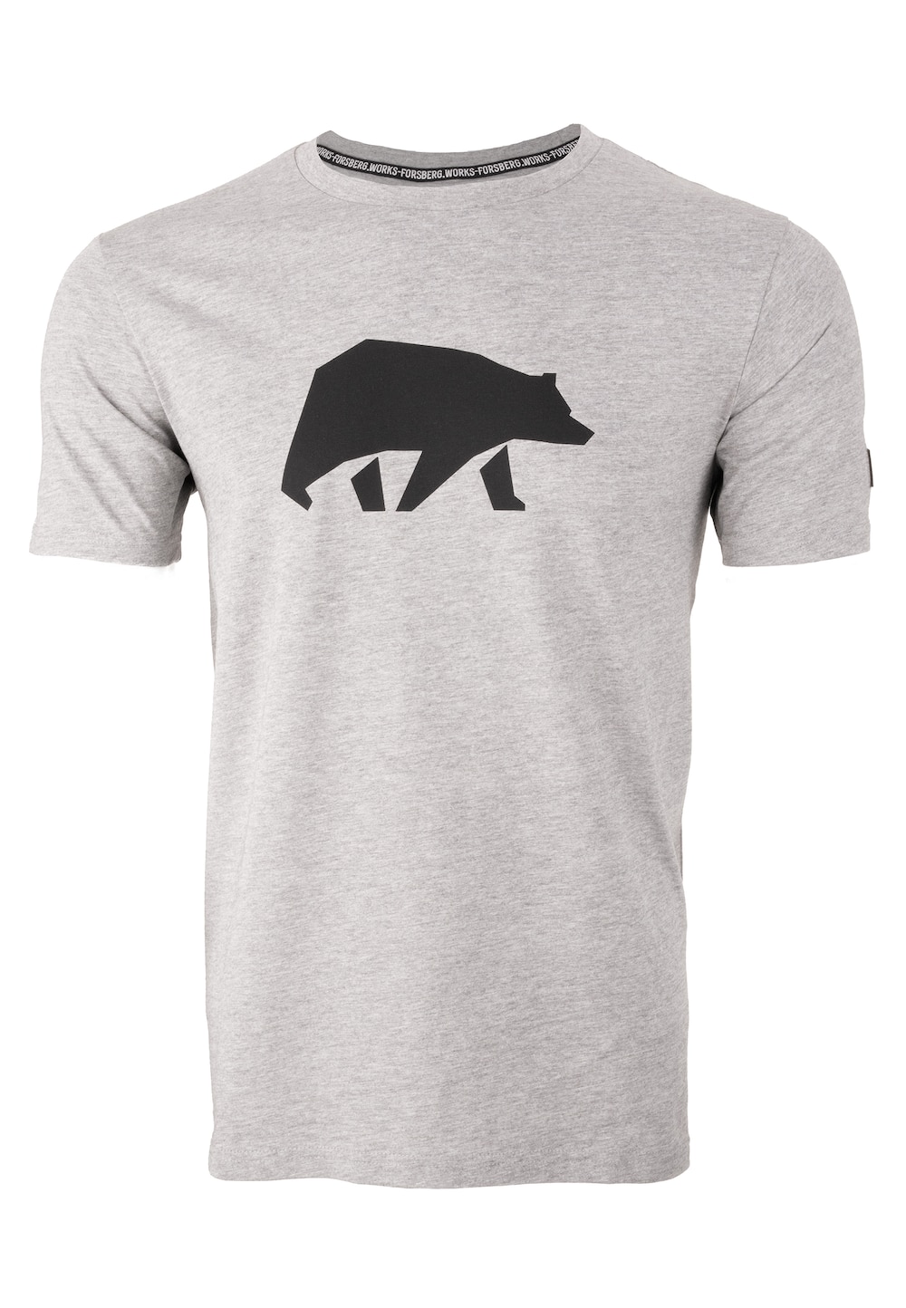 T-Shirt mit schwarzem Brustprint