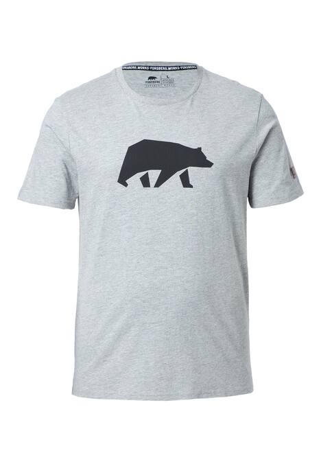 T-Shirt mit schwarzem Brustprint