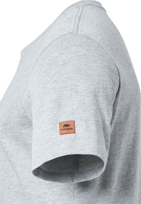 T-Shirt mit schwarzem Brustprint