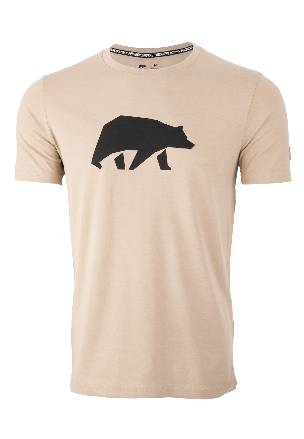 T-Shirt mit schwarzem Brustprint