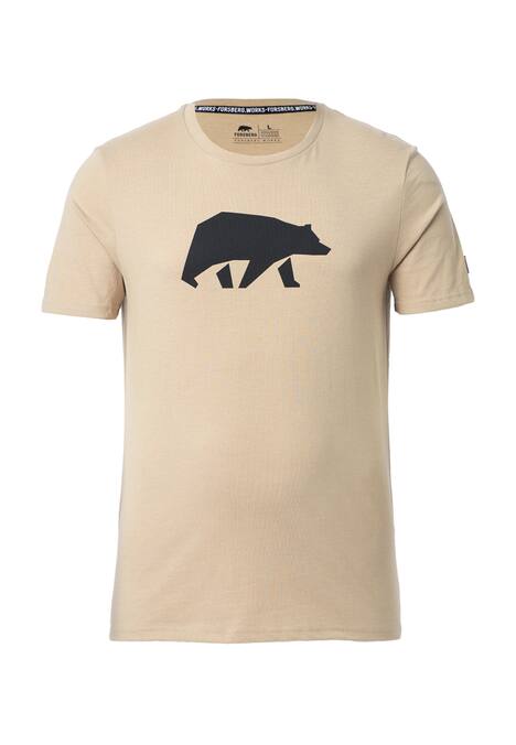 T-Shirt mit schwarzem Brustprint