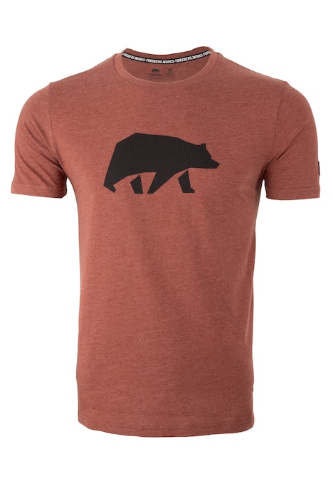 T-Shirt mit schwarzem Brustprint