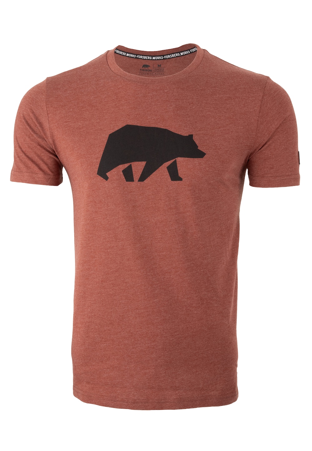 T-Shirt mit schwarzem Brustprint