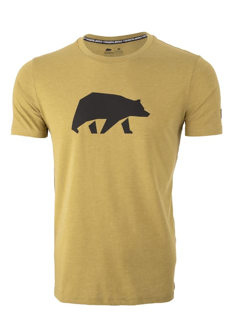 T-Shirt mit schwarzem Brustprint