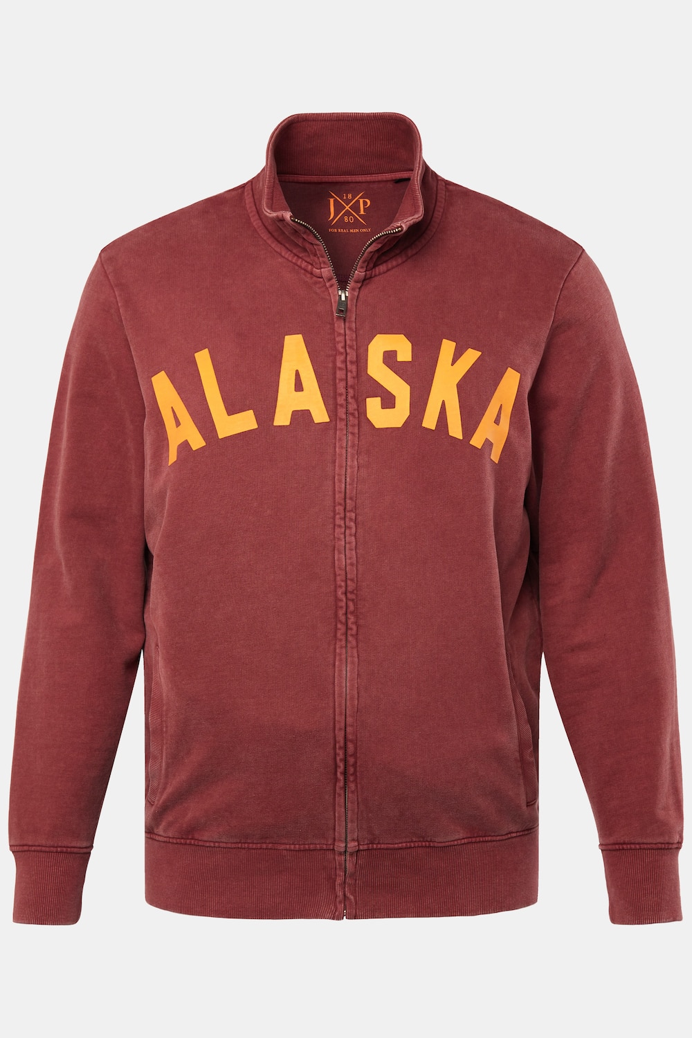 JP 1880 Sweatjacke, Stehkragen, Vintage Look, Print, bis 8 XL